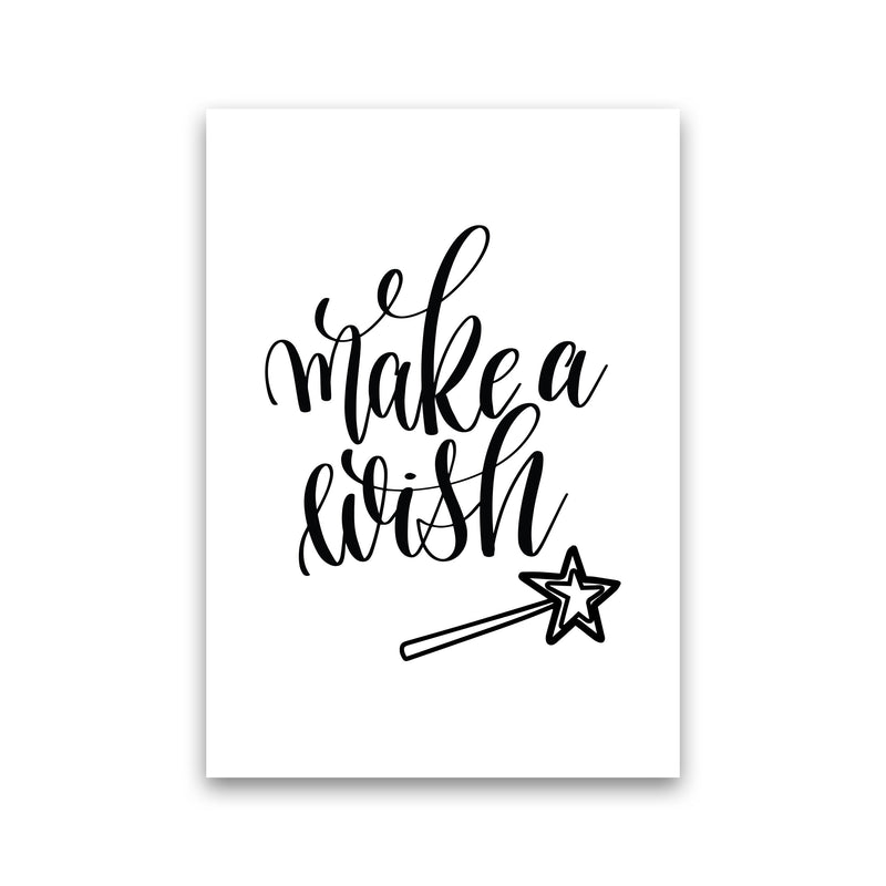 Make A Wish Black Framed Typography Wall Art Print Print Only