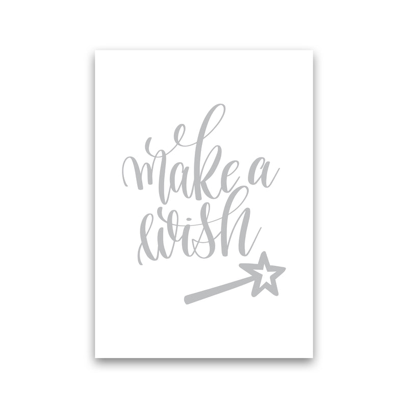 Make A Wish Grey Framed Typography Wall Art Print Print Only