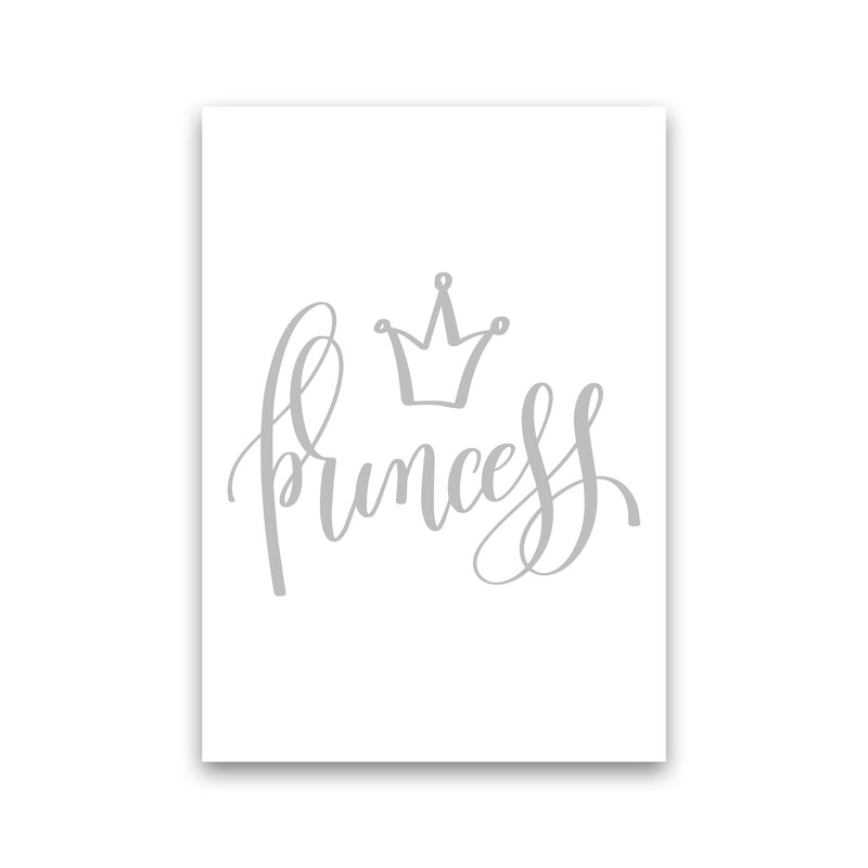 Princess Grey Framed Nursey Wall Art Print Print Only
