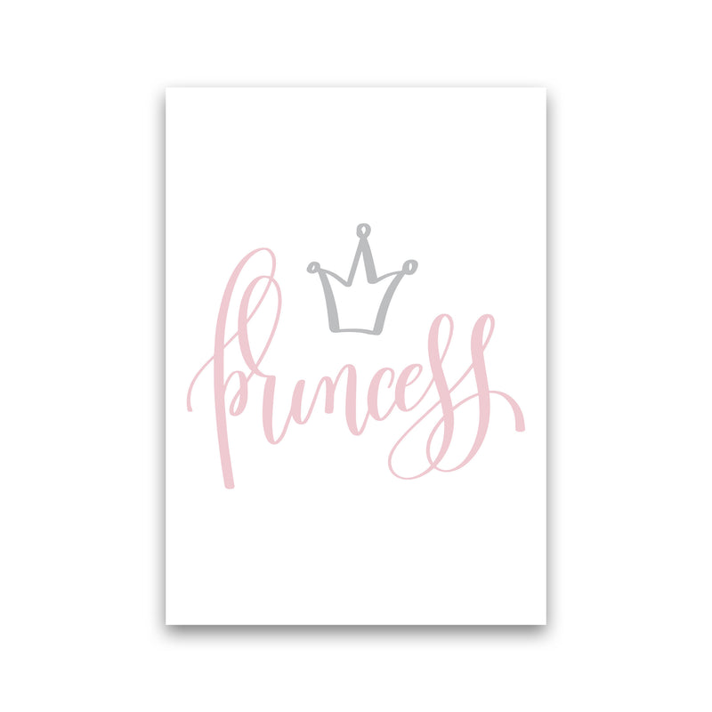 Princess Pink And Grey Framed Nursey Wall Art Print Print Only