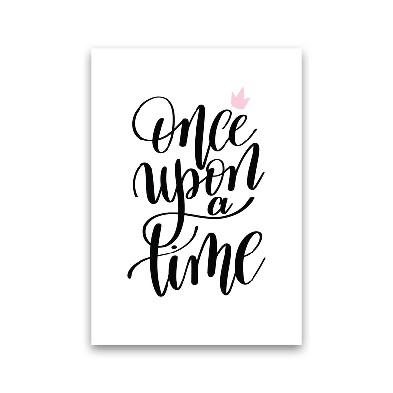 Once Upon A Time Black Framed Typography Wall Art Print Print Only