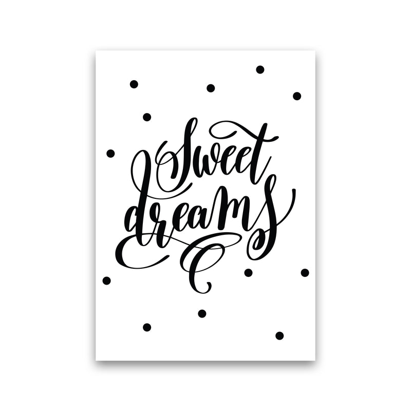 Sweet Dreams Black Modern Print Print Only