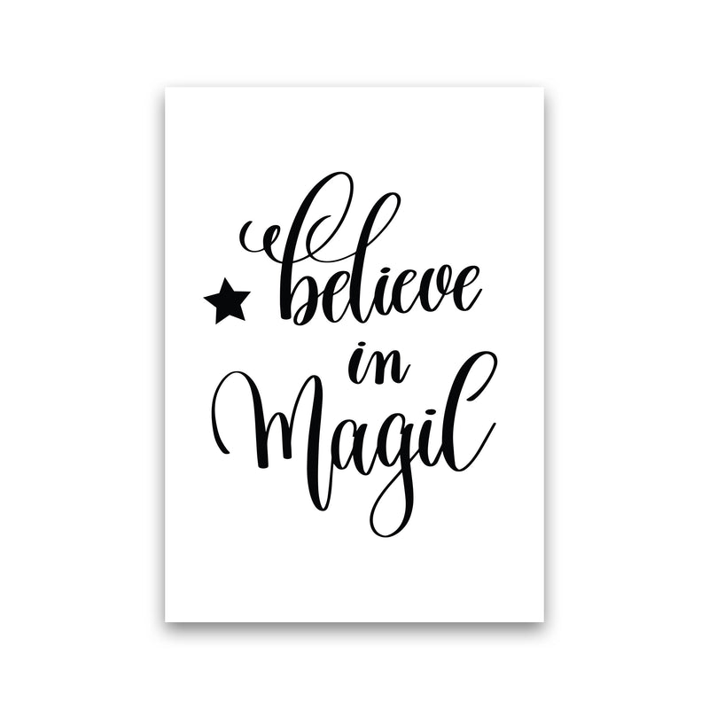 Believe In Magic Black Framed Typography Wall Art Print Print Only