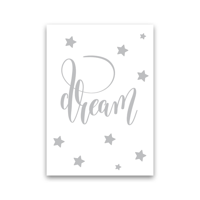 Dream Grey Framed Typography Wall Art Print Print Only