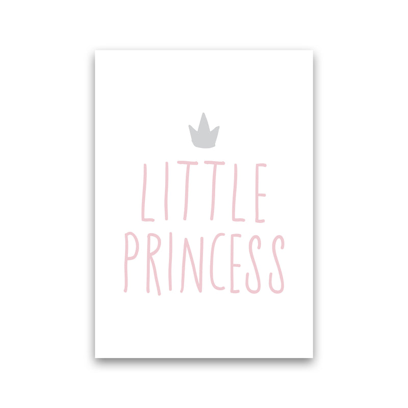 Little Princess Pink And Grey Framed Nursey Wall Art Print Print Only