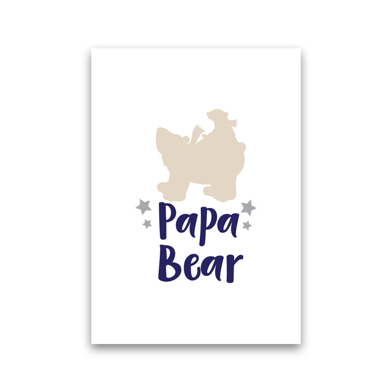 Papa Bear Framed Nursey Wall Art Print Print Only