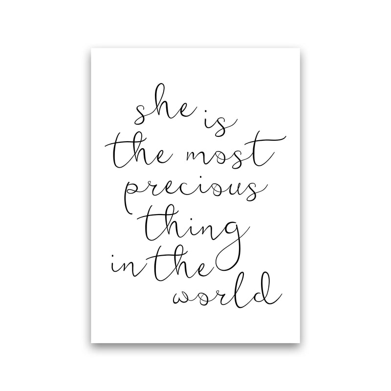 She Is The Most Precious Thing Black Modern Print Print Only