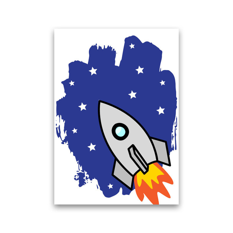 Space Rocket Framed Nursey Wall Art Print Print Only