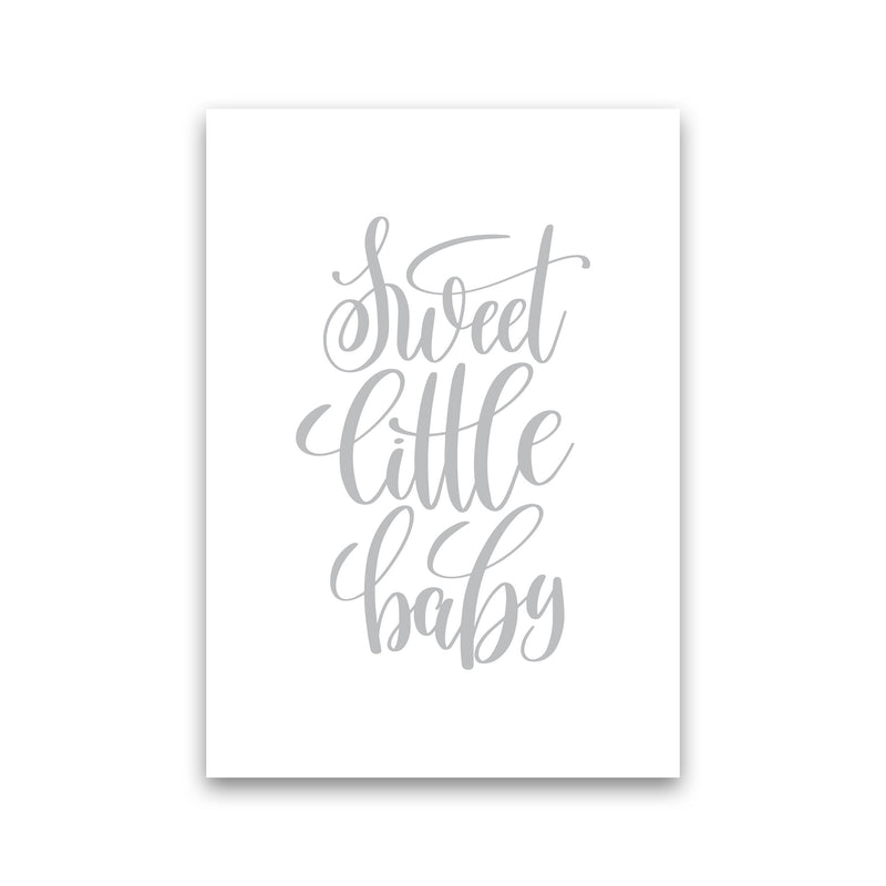 Sweet Little Baby Grey Framed Nursey Wall Art Print Print Only