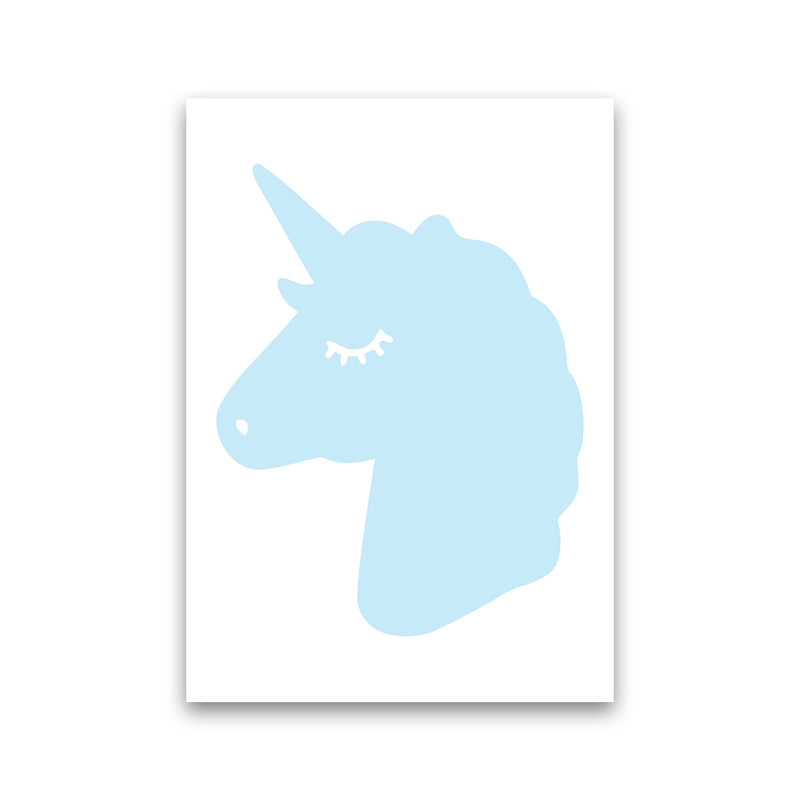 Blue Unicorn Head Modern Print Animal Art Print Print Only