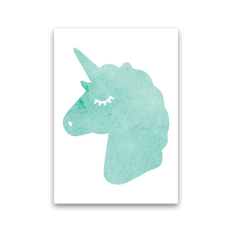 Mint Unicorn Head Modern Print Animal Art Print Print Only