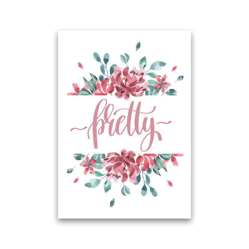 Pretty Pink Floral Framed Typography Wall Art Print Print Only