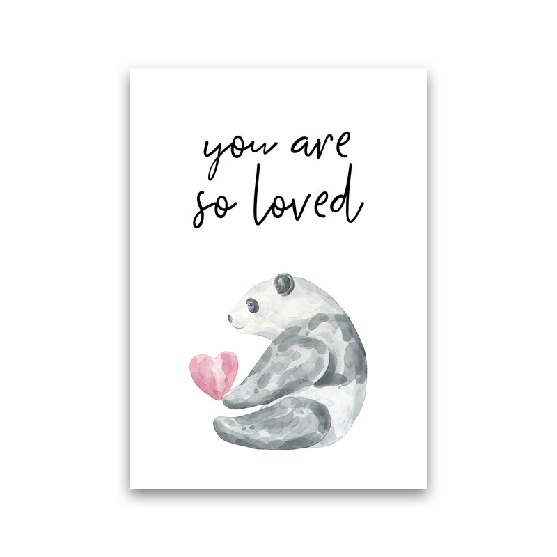 Panda You Are So Loved Framed Nursey Wall Art Print Print Only