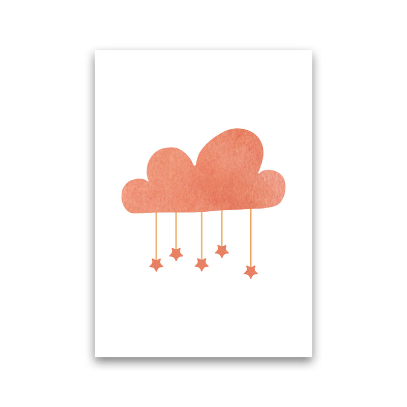 Peach Cloud Watercolour Modern Print Print Only