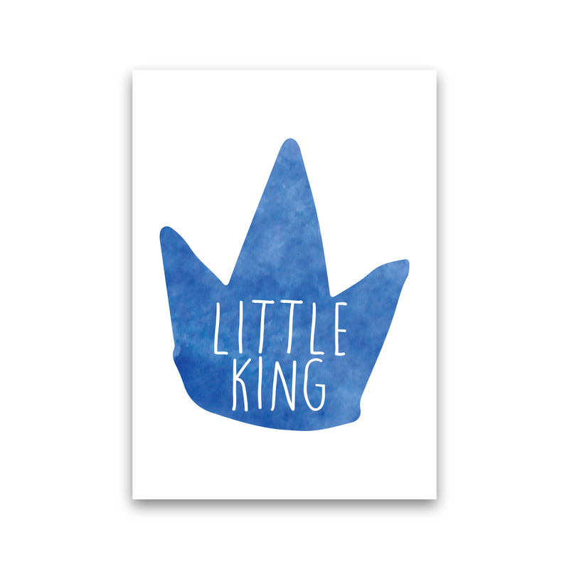 Little King Blue Crown Watercolour Modern Print Print Only