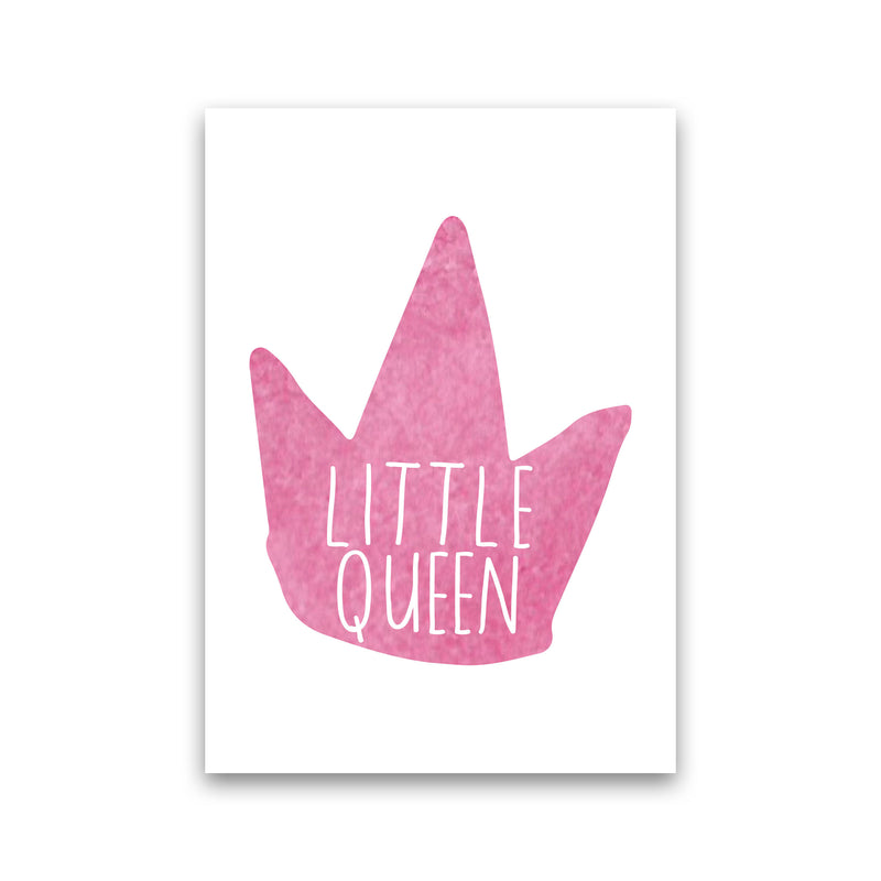 Little Queen Pink Crown Watercolour Modern Print Print Only
