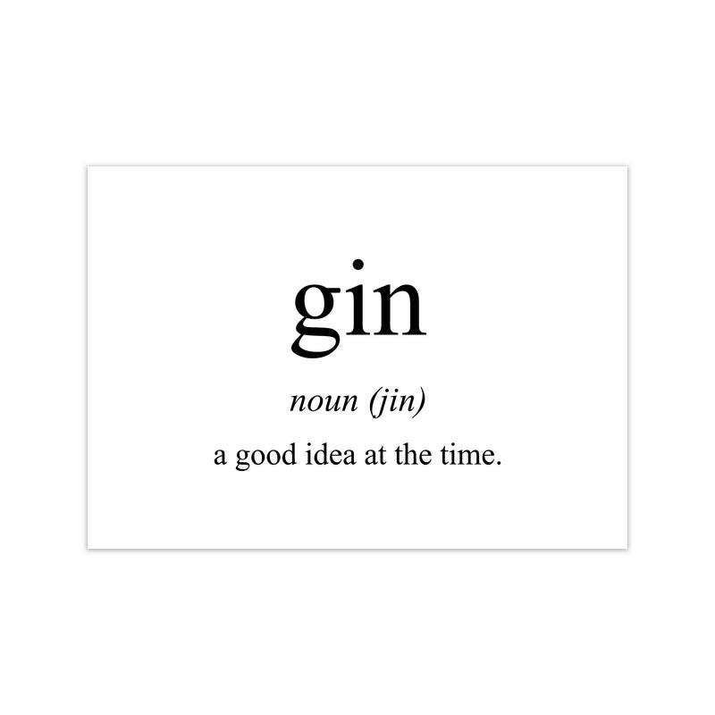 The Meaning Of Gin Modern Print, Framed Kitchen Wall Art