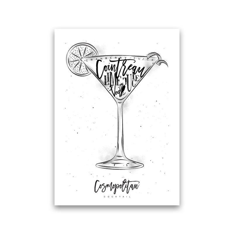 Cosmopolitan Cocktail Modern Print, Framed Kitchen Wall Art Print Only