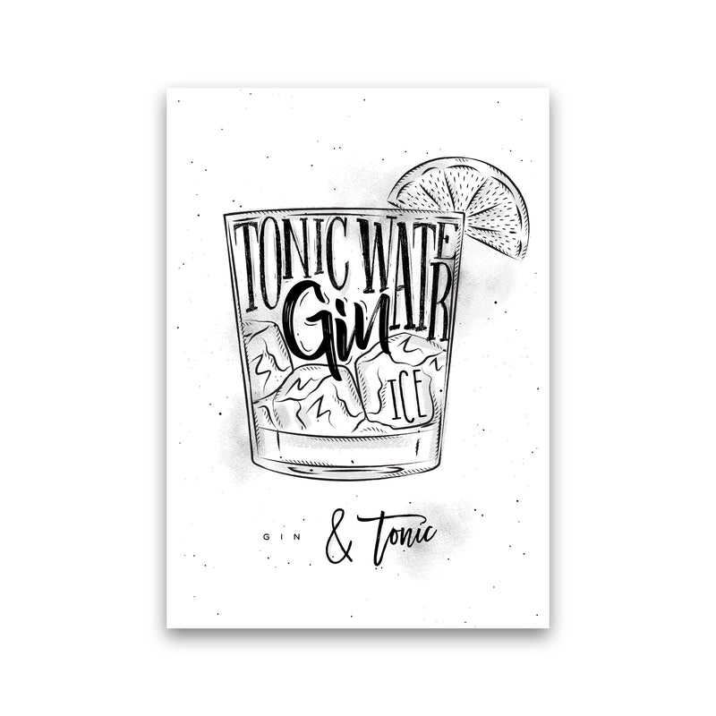 Gin And Tonic Modern Print, Framed Kitchen Wall Art Print Only
