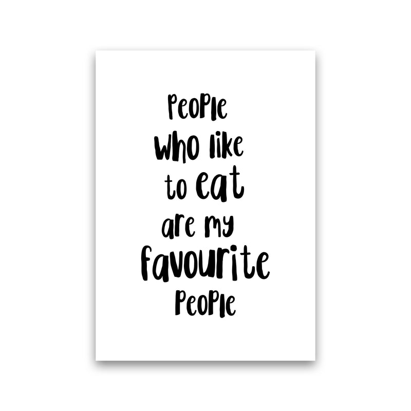 People Who Like To Eat Framed Typography Wall Art Print Print Only