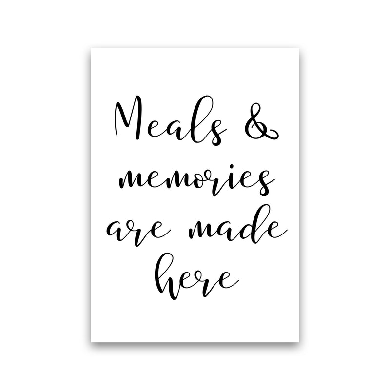 Meals And Memories Modern Print, Framed Kitchen Wall Art Print Only
