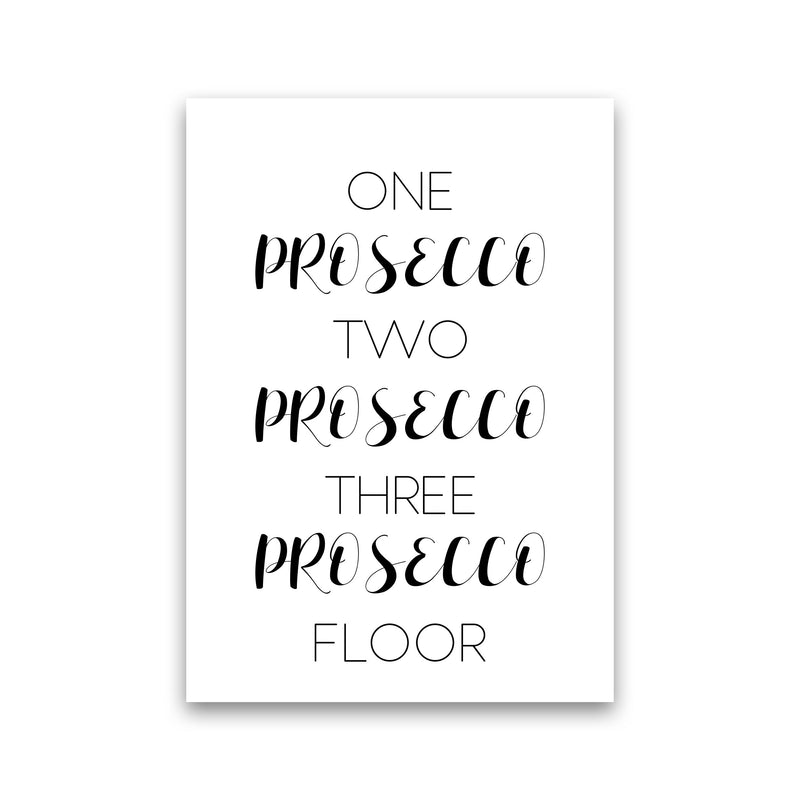One Prosecco Two Prosecco Modern Print, Framed Kitchen Wall Art Print Only