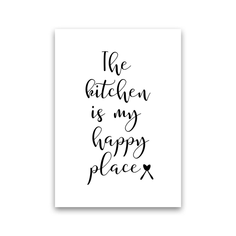 The Kitchen Is My Happy Place Modern Print, Framed Kitchen Wall Art Print Only
