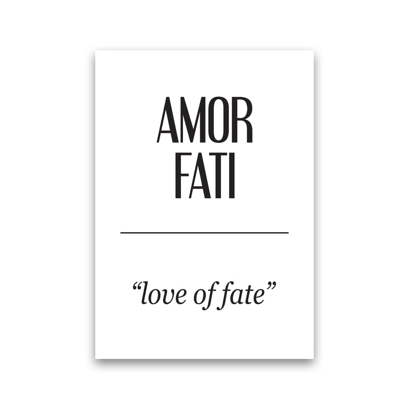 Amor Fati Framed Typography Wall Art Print Print Only