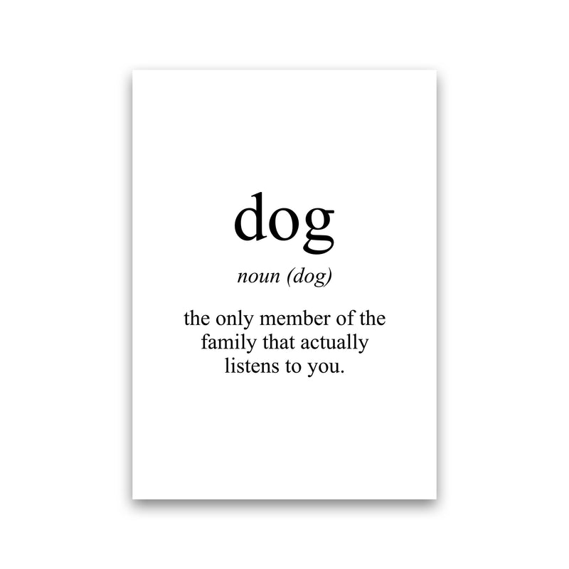 Dog Framed Typography Wall Art Print Print Only
