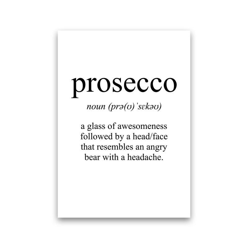Prosecco Framed Typography Wall Art Print Print Only