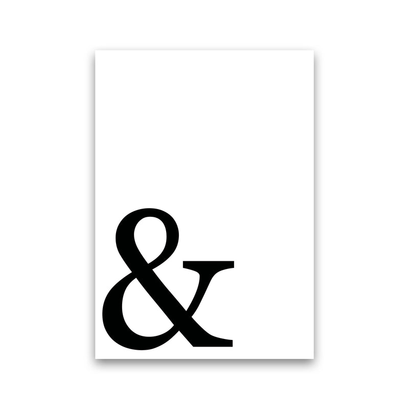 Ampersand Framed Typography Wall Art Print Print Only