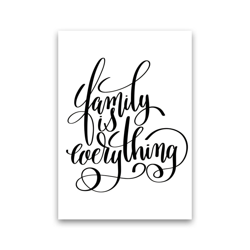 Family Is Everything Framed Typography Wall Art Print Print Only