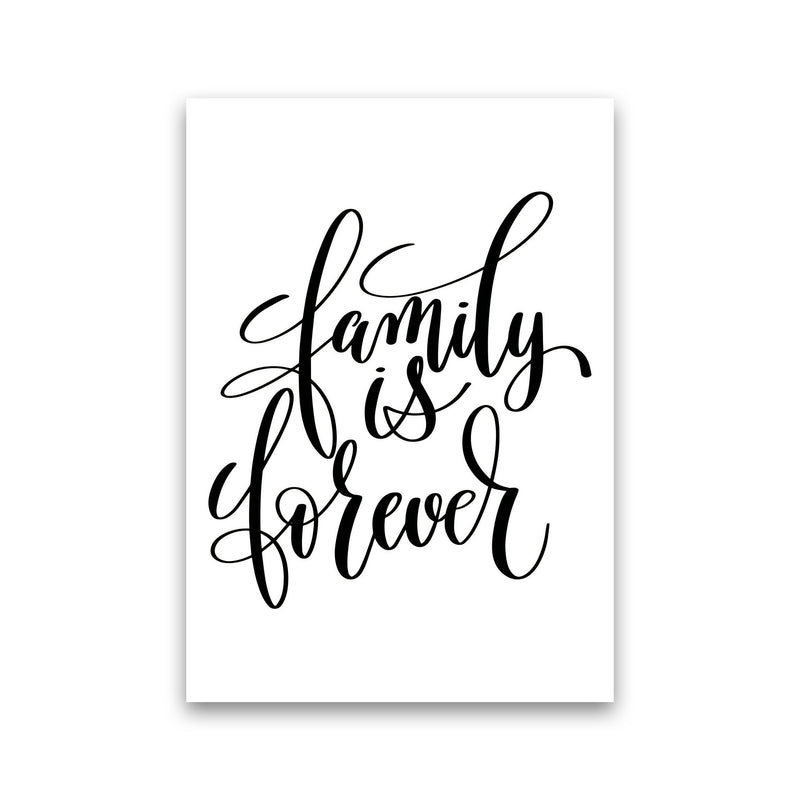 Family Is Forever Framed Typography Wall Art Print Print Only