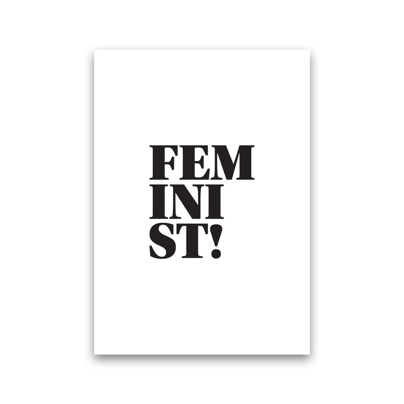 Feminist! Framed Typography Wall Art Print Print Only