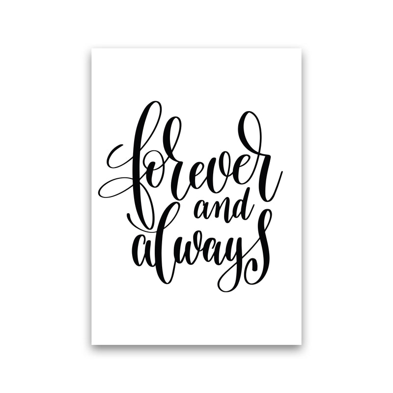 Forever And Always Framed Typography Wall Art Print Print Only