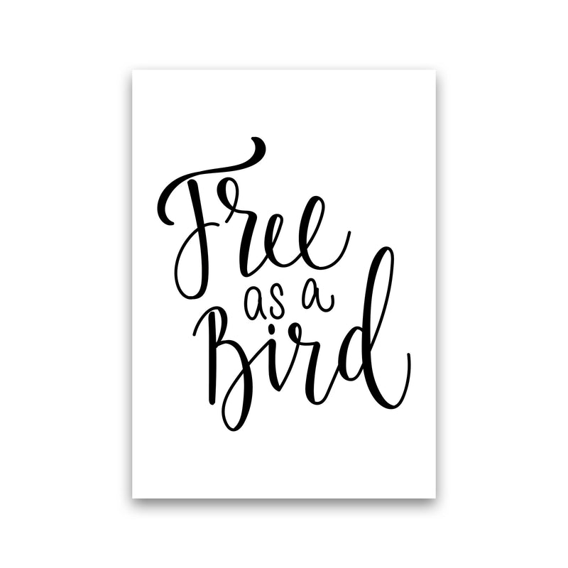 Free As A Bird Framed Typography Wall Art Print Print Only