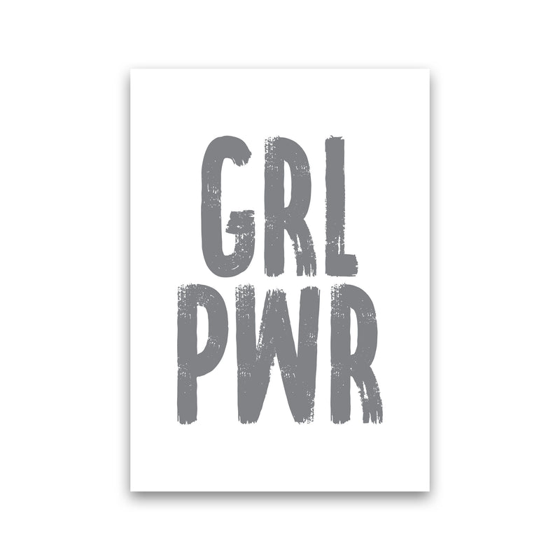 Girl Power Grey Framed Typography Wall Art Print Print Only