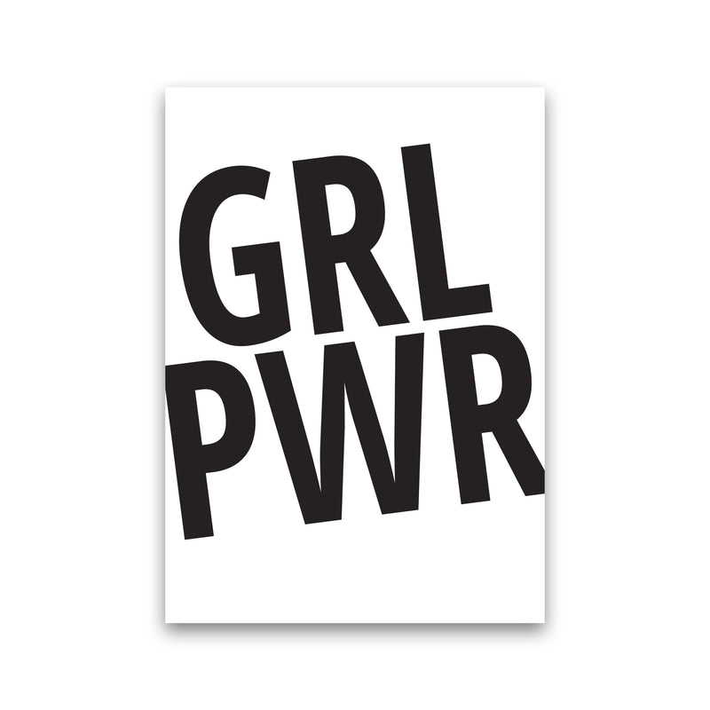 Girl Power Framed Typography Wall Art Print Print Only