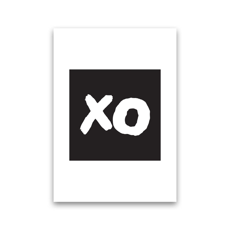 XO Black Square Modern Print Print Only
