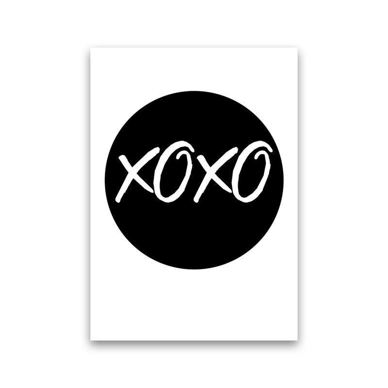 XOXO Black Circle Modern Print Print Only