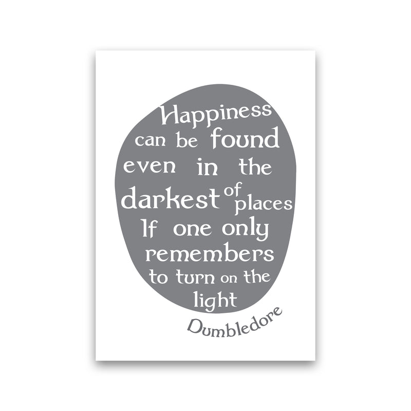 Happiness, Dumbledore Quote Framed Typography Wall Art Print Print Only