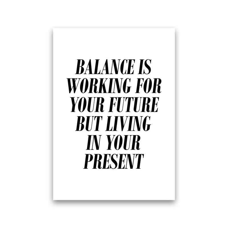 Balance Framed Typography Wall Art Print Print Only
