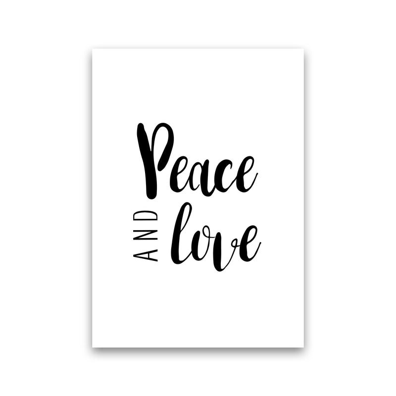 Peace And Love Framed Typography Wall Art Print Print Only