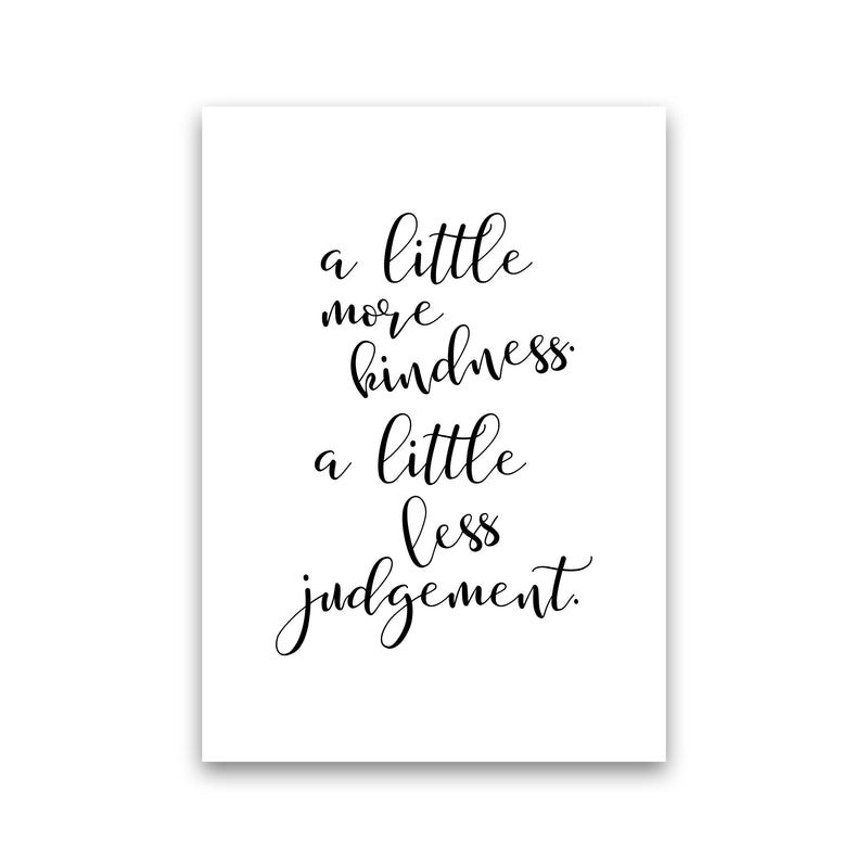 A Little More Kindness Framed Typography Wall Art Print Print Only