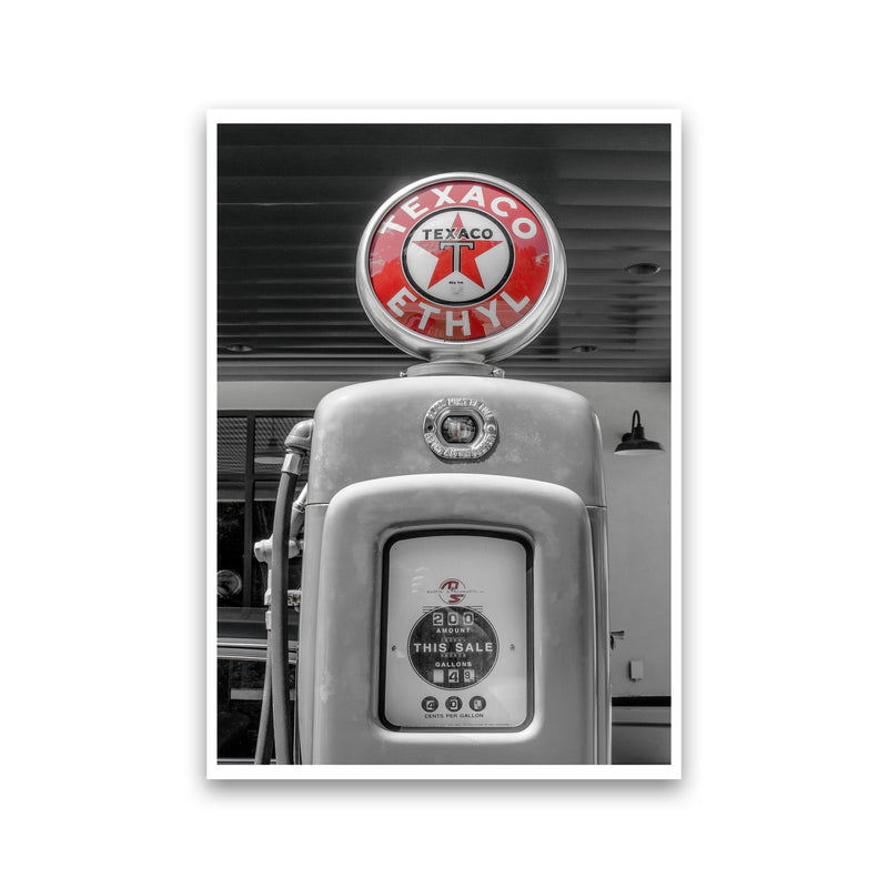 Texaco Gas Pump Modern Print Print Only