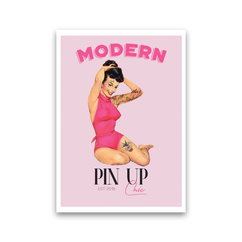 Modern Pin Up Girl Modern Print Print Only