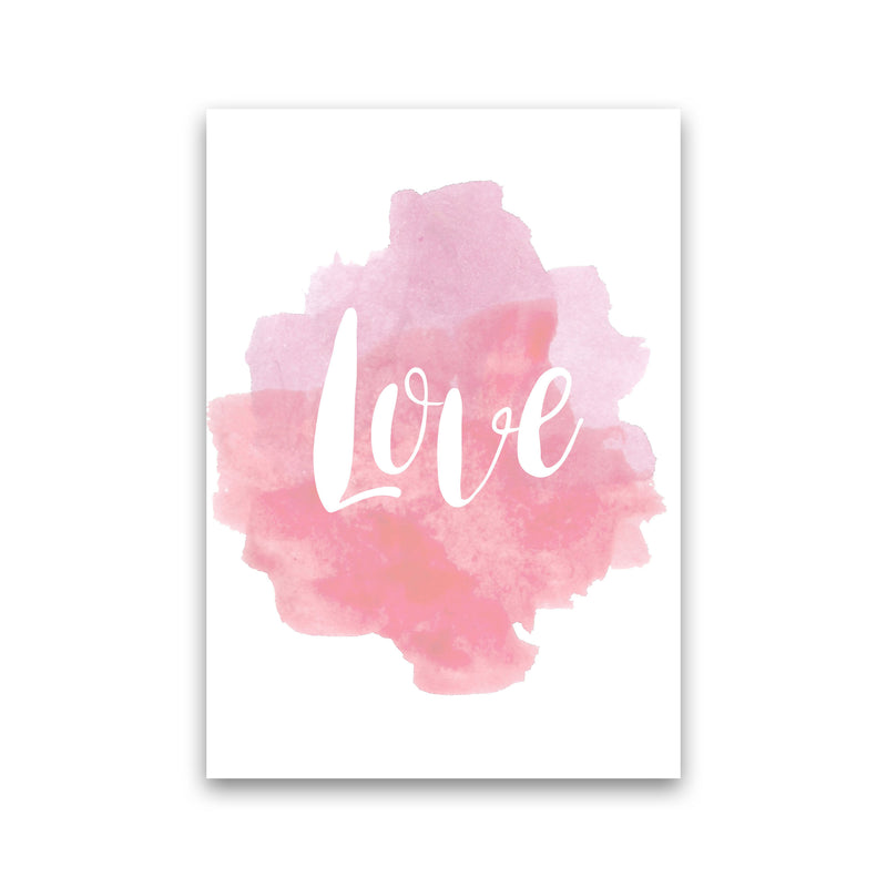 Love Pink Watercolour Modern Print Print Only