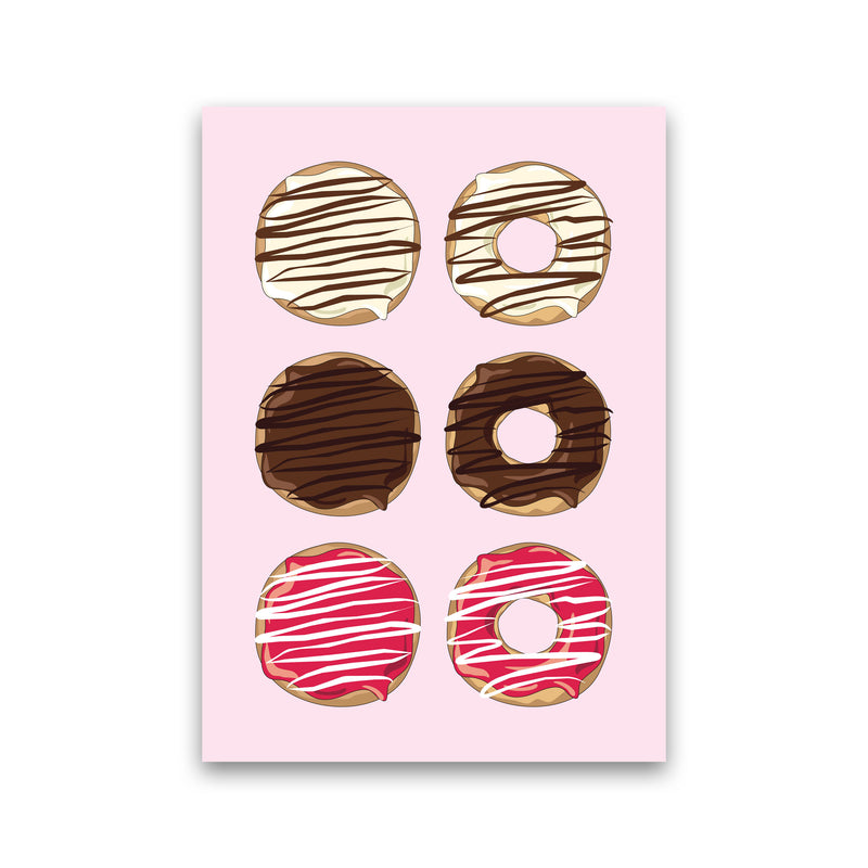 Donuts Pink Modern Print, Framed Kitchen Wall Art Print Only
