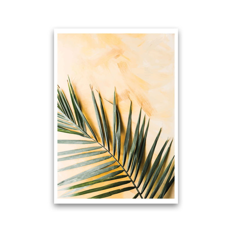 Palm Leaf Yellow Modern Print, Framed Botanical & Nature Art Print Print Only