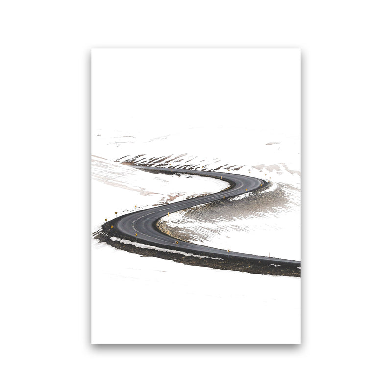 Snowy Road Pass Modern Print Print Only